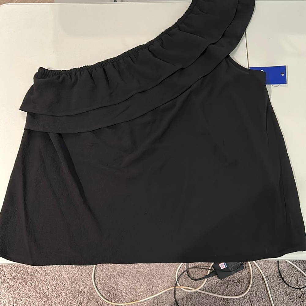 One Shoulder Ruffle Top